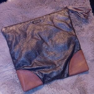 Stylish Metallic and Tan Women's Bag